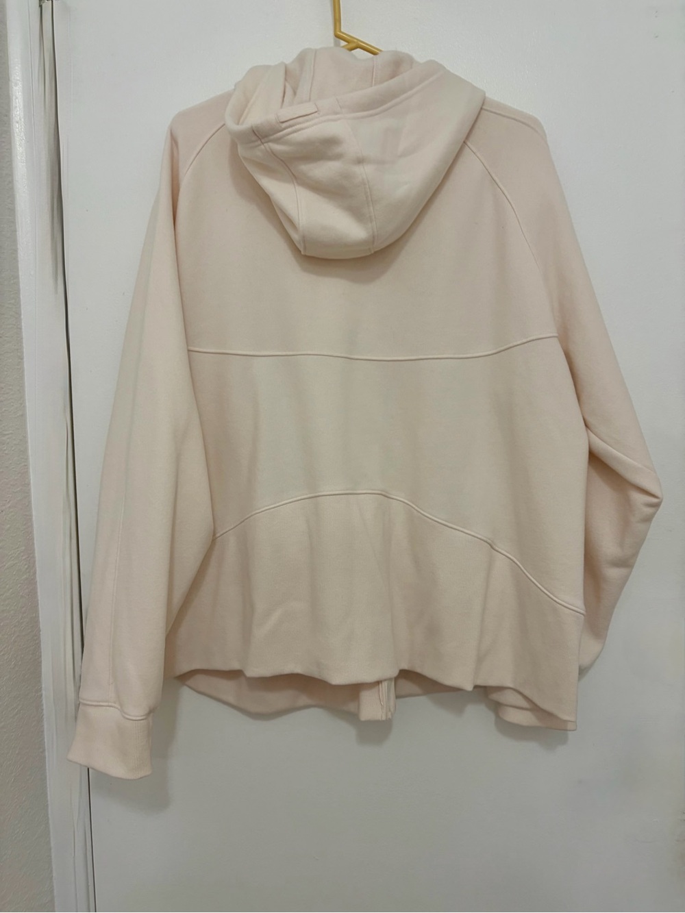 Women's Cream Zip Hoodie - Picture 3 of 3